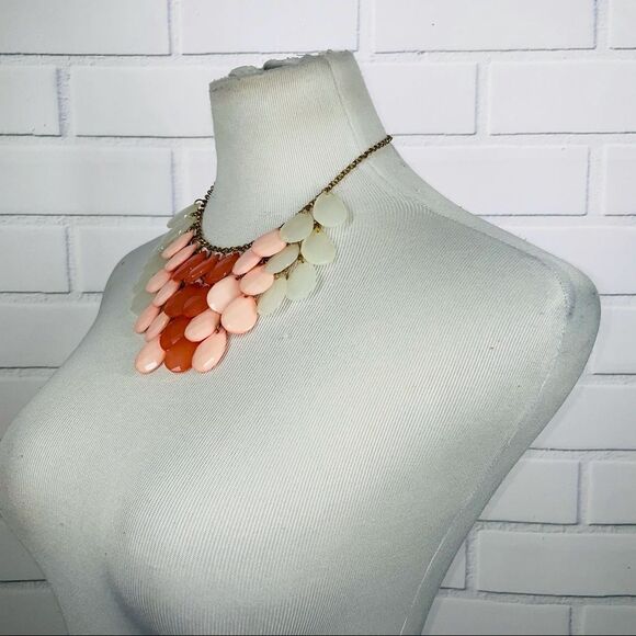 NWT Handmade Pink, Red & White Statement Necklace - Picture 3 of 12